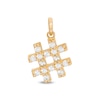 Thumbnail Image 1 of Cubic Zirconia Hashtag Symbol Necklace Charm in 10K Gold