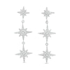 Thumbnail Image 1 of Cubic Zirconia Triple North Star Drop Earrings in Sterling Silver