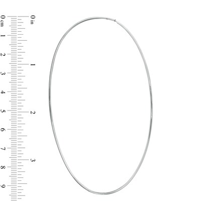 100mm Tube Hoop Earrings in Sterling Silver