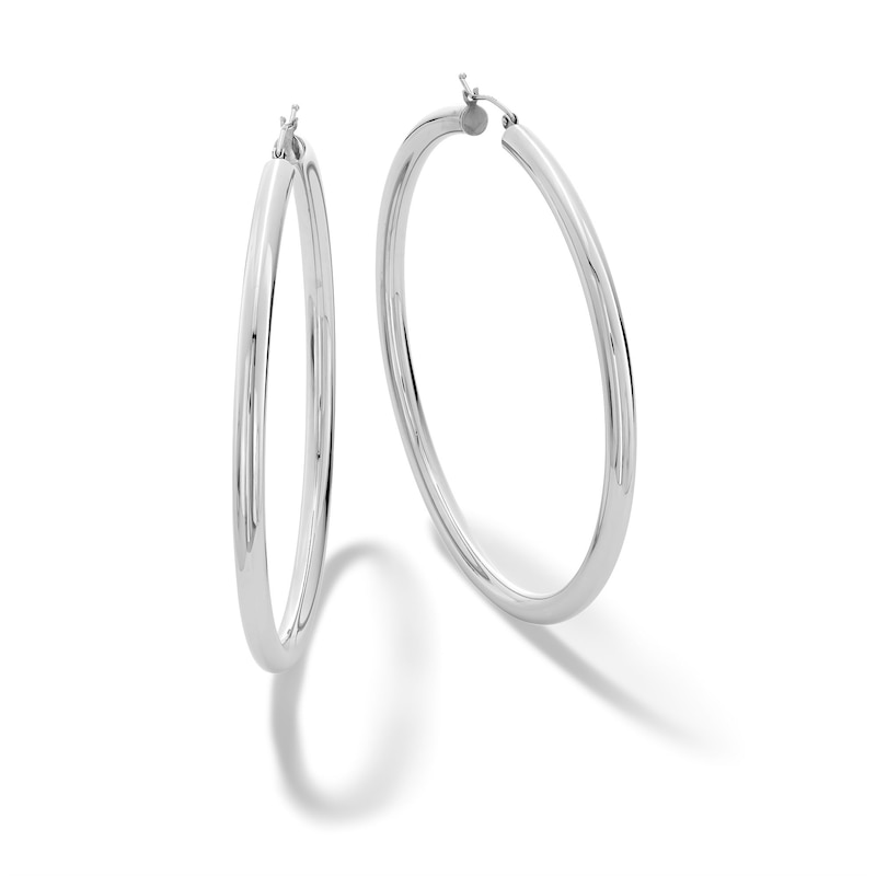 Main Image 1 of Sterling Silver Tube Hoops