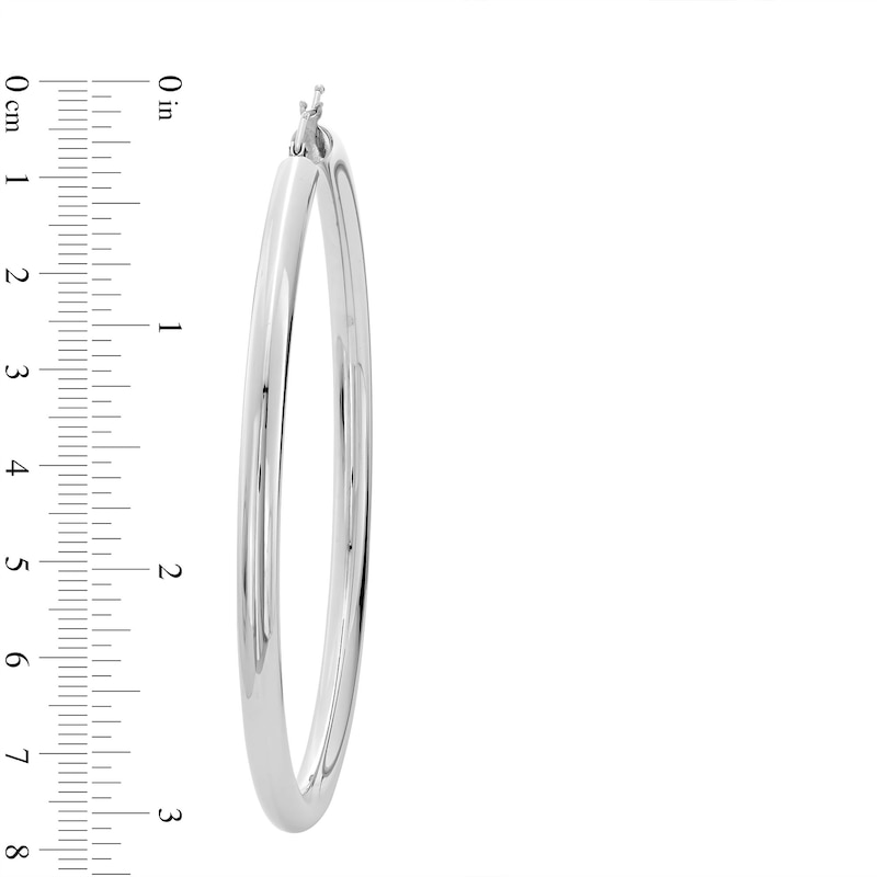 Main Image 3 of Sterling Silver Tube Hoops