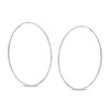 70mm Diamond-Cut Tube Hoop Earrings in Sterling Silver