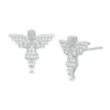 Thumbnail Image 1 of Cubic Zirconia Angle Stud Earrings in Sterling Silver