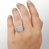 Thumbnail Image 3 of Composite Cubic Zirconia Multi-Row Engagement Ring in Sterling Silver