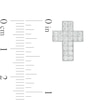 Thumbnail Image 2 of Cubic Zirconia Cluster Cross Stud Earrings in Sterling Silver