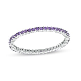 Cubic Zirconia Eternity Band in Sterling Silver