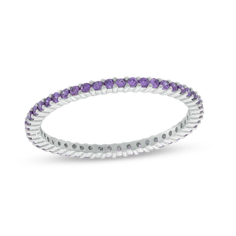 Cubic Zirconia Eternity Band in Sterling Silver