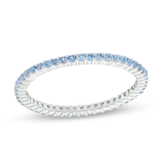 Cubic Zirconia Eternity Band in Sterling Silver