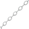 Thumbnail Image 1 of Cubic Zirconia Oval Link Bracelet in Sterling Silver - 7.25"