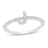 Thumbnail Image 1 of Cubic Zirconia Initial "J" Ring in Sterling Silver - Size 8
