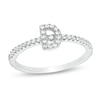Thumbnail Image 1 of Cubic Zirconia Initial "D" Ring in Sterling Silver - Size 8