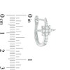 Cubic Zirconia North Star Huggie Hoop Earrings in Sterling Silver