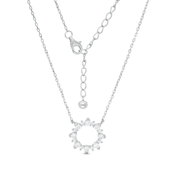 Sterling Silver Open Circle Sunburst Necklace Sterling Silver Open Circle Sunburst Necklace