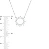 Thumbnail Image 2 of Cubic Zirconia Open Sunburst Necklace in Sterling Silver
