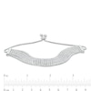 Thumbnail Image 2 of Cubic Zirconia Multi-Row Bolo Bracelet in Sterling Silver - 10.5"