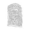 Cubic Zirconia Jesus Head Ring in Sterling Silver - Size 10