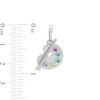 Thumbnail Image 2 of Multi-Color Cubic Zirconia Paint Pallet Necklace Charm in Sterling Silver
