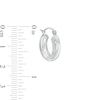 Thumbnail Image 2 of 15mm Open Dome Hoop Earrings in Sterling Silver