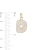 Thumbnail Image 2 of 10K Gold CZ Puffed "D" Necklace Charm