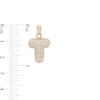 Thumbnail Image 2 of 10K Gold CZ Puffed &quot;T&quot; Necklace Charm