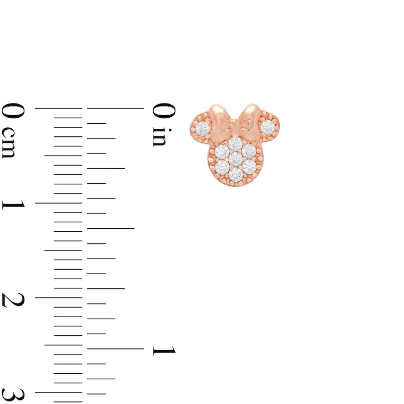 Main Image 2 of Child's ©Disney Minnie Mouse Stud Earrings in Sterling Silver with 14K Rose Gold Plate