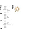 Thumbnail Image 3 of Child's Cubic Zirconia Open Flower Starburst Frame Stud Earrings in 10K Gold
