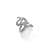 Cubic Zirconia Linear Snake Ring in Sterling Silver