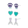 Thumbnail Image 1 of Child's Multi-Color Enamel Mermaid Theme Stud Earrings Set in Sterling Silver