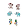 Thumbnail Image 0 of Child's Multi-Color Enamel Jungle Animals Stud Earrings Set in Sterling Silver