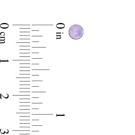 Child's 4mm Simulated Multi-Color Opal Stud Earrings Set in Sterling Silver