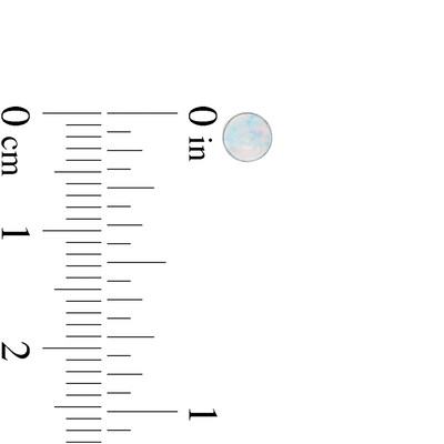 Child's 4mm Simulated Multi-Color Opal Stud Earrings Set in Sterling Silver