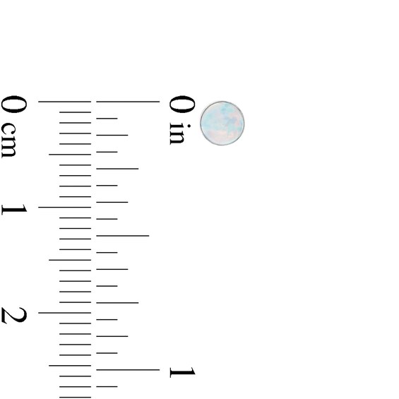 Child's 4mm Simulated Multi-Color Opal Stud Earrings Set in Sterling Silver