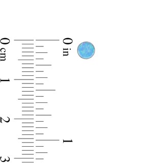 Child's 4mm Simulated Multi-Color Opal Stud Earrings Set in Sterling Silver