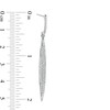 Cubic Zirconia Pointed Bar Drop Earrings in Sterling Silver