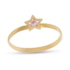 Child's Pink Cubic Zirconia Star Ring in 10K Gold - Size 4