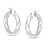 Thumbnail Image 0 of 30mm Tube Hoop Earrings in 14K White Gold