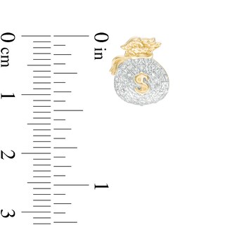 1/10 CT. T.W. Diamond Money Bag Stud Earrings in 10K Gold