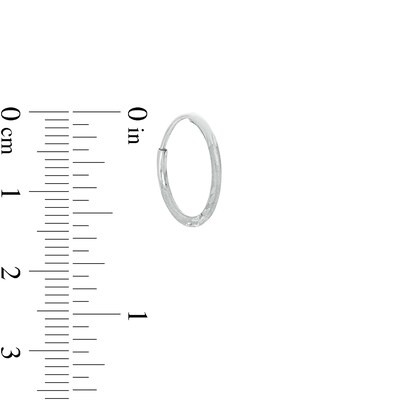 14K Tube Hollow Gold Multi-Finish Continuous Hoops