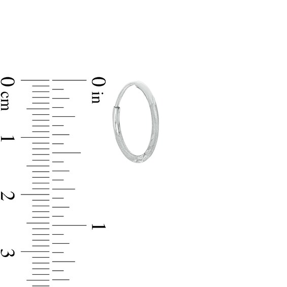 14K Tube Hollow Gold Multi-Finish Continuous Hoops