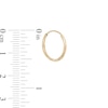 Thumbnail Image 2 of 14mm Multi-Finish Continuous Hoop Earrings in 14K Tube Hollow Gold