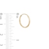 Thumbnail Image 1 of 14mm Multi-Finish Continuous Hoop Earrings in 14K Tube Hollow Gold