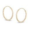 Thumbnail Image 1 of 14K Tube Hollow Gold Multi-Finish Continuous Hoops