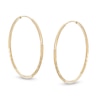 Thumbnail Image 0 of 14K Tube Hollow Gold Multi-Finish Continuous Hoops