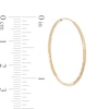 Thumbnail Image 2 of 14K Tube Hollow Gold Multi-Finish Continuous Hoops