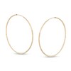 43mm Multi-Finish Continuous Hoop Earrings in 14K Tube Hollow Gold