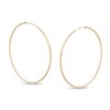 43mm Multi-Finish Continuous Hoop Earrings in 14K Tube Hollow Gold