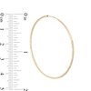 43mm Multi-Finish Continuous Hoop Earrings in 14K Tube Hollow Gold