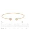 Thumbnail Image 2 of Made in Italy Cubic Zirconia Cluster Cuff in 10K Gold Bonded Sterling Silver