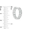 Thumbnail Image 2 of Curb Chain Huggie Hoop Earrings in Sterling Silver