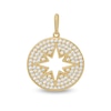 Thumbnail Image 1 of Cubic Zirconia Disc with Cut-Out North Star Necklace Charm in 10K Gold